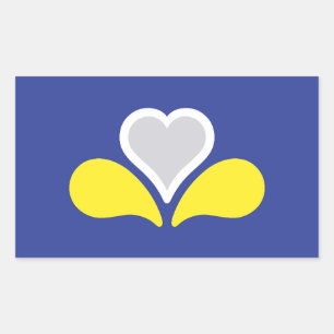 Flag of the Brussels-Capital Region, Belgium Rectangular Sticker