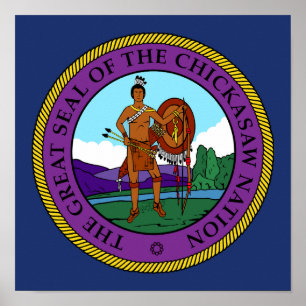 Flag of the Chickasaw Nation Poster