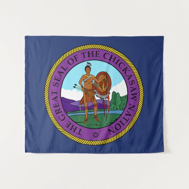 Flag of the Chickasaw Nation Tapestry (Front (Horizontal))