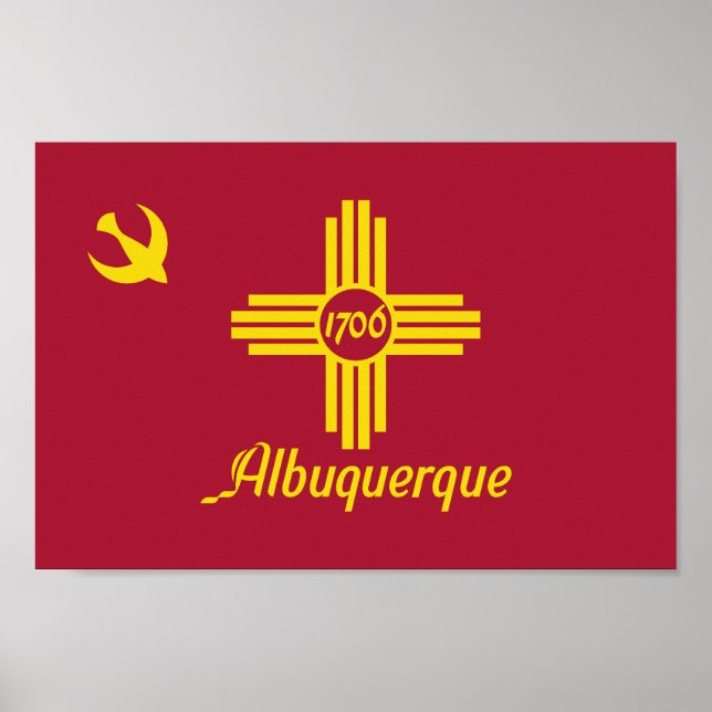 Flag of the city of Albuquerque - New Mexico Poster (Front)