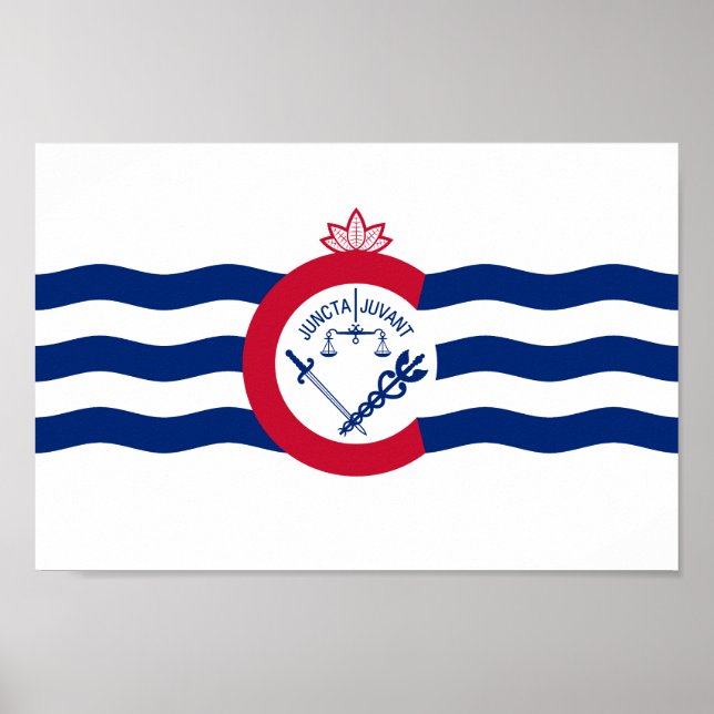 Flag of the city of Cincinnati Poster (Front)