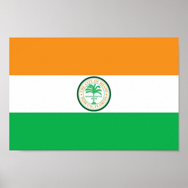 Flag of the city of Miami  Poster (Front)