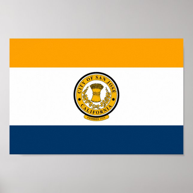 Flag of the city of San Jose  Poster (Front)