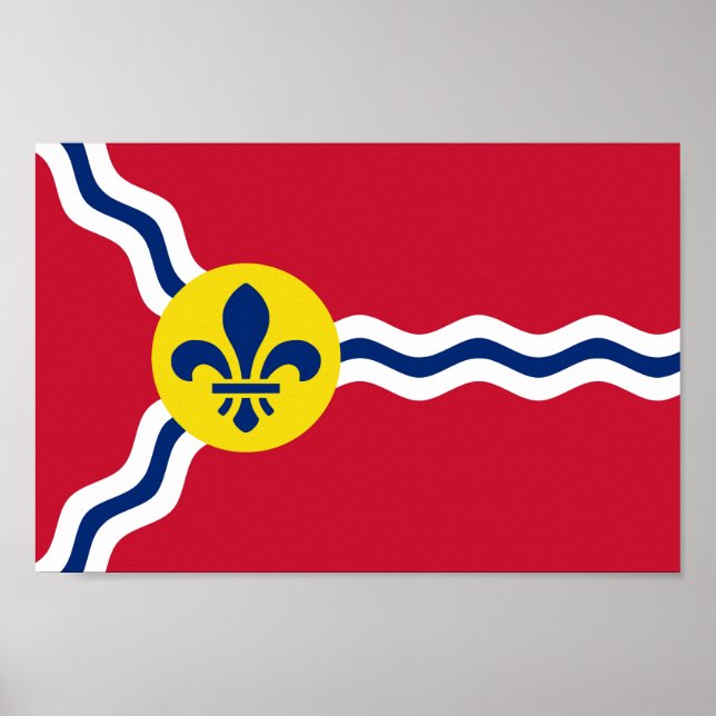 Flag of the city of St. Louis Poster (Front)