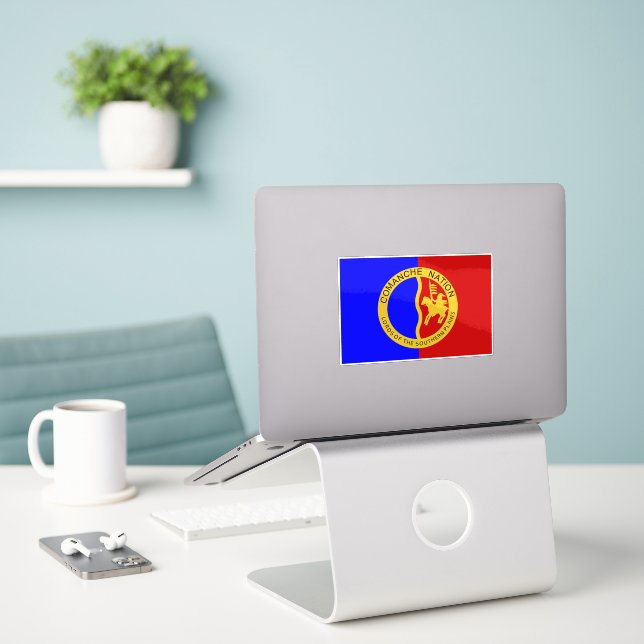 Flag of the Comanche Nation (Laptop On Desk)