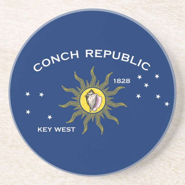 Flag of the Conch Republic, Flag of Key West Coaster (Front)