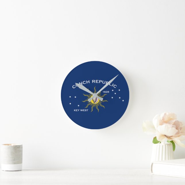 Flag of the Conch Republic, Flag of Key West Round Clock (Home)