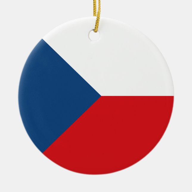 Flag of the Czech Republic Ceramic Ornament (Front)