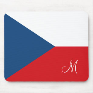 Flag of the Czech Republic Monogrammed Mouse Pad