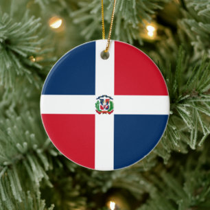 Flag of the Dominican Republic Ceramic Ornament