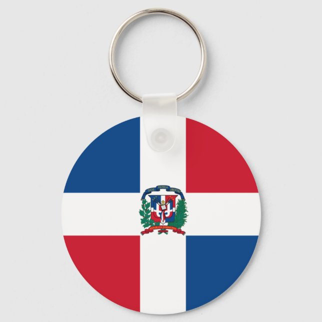 Flag of the Dominican Republic Key Ring (Front)