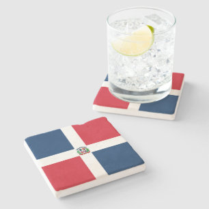 Flag of the Dominican Republic Stone Coaster