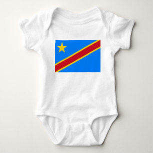 Flag of the DRC (Democratic Republic of the Congo) Baby Bodysuit