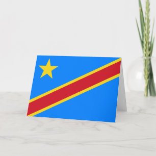 Flag of the DRC (Democratic Republic of the Congo) Card
