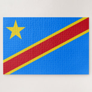 Flag of the DRC (Democratic Republic of the Congo) Jigsaw Puzzle