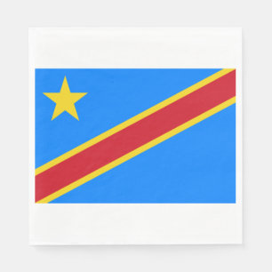 Flag of the DRC (Democratic Republic of the Congo) Napkin