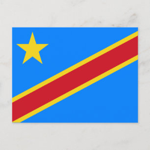 Flag of the DRC (Democratic Republic of the Congo) Postcard