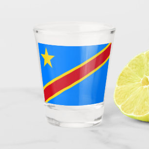Flag of the DRC (Democratic Republic of the Congo) Shot Glass