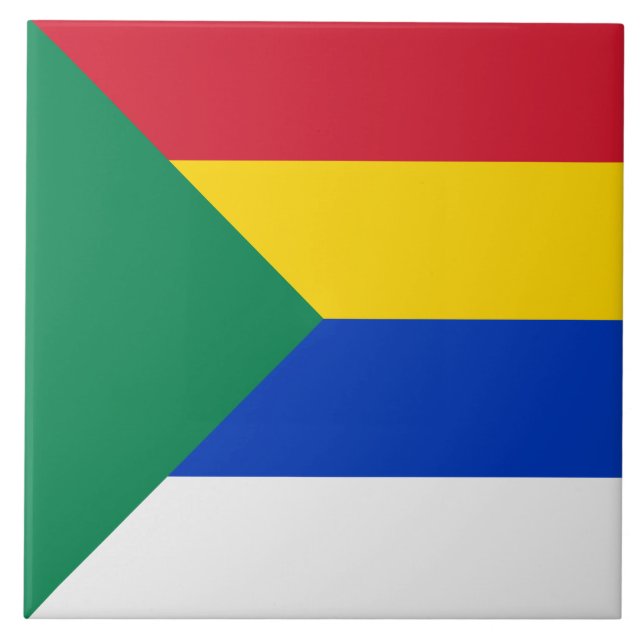 Flag of the Druze Religious Faith Ceramic Tile (Front)
