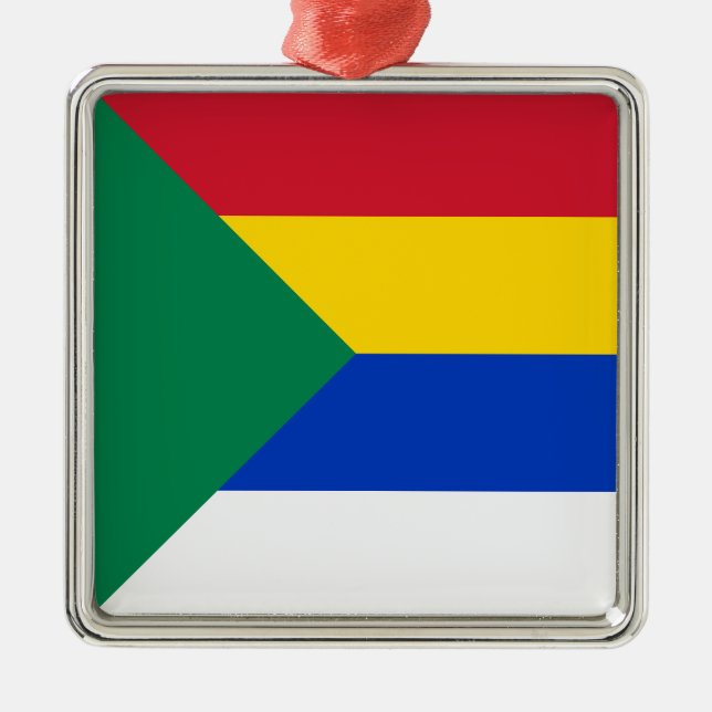 Flag of the Druze Religious Faith Metal Ornament (Front)