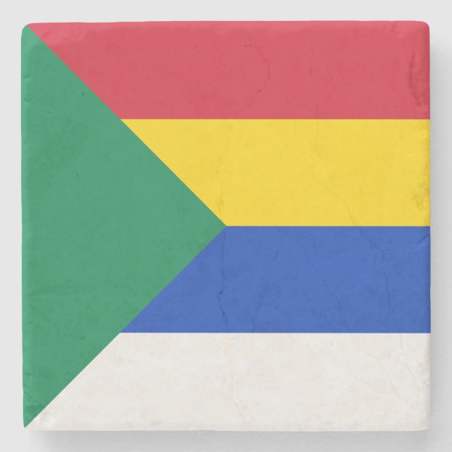 Flag of the Druze Religious Faith Stone Coaster (Front)