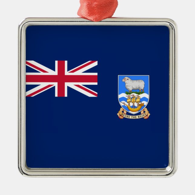 Flag of the Falkland Islands (British Territory) Metal Ornament (Front)