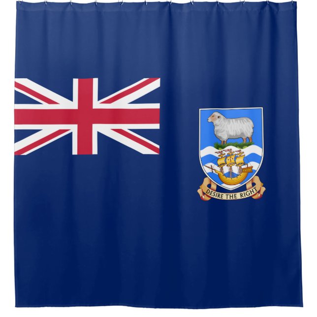 Flag of the Falkland Islands (British Territory) Shower Curtain (Front)