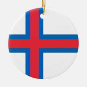 Flag of the Faroe Islands Ceramic Ornament