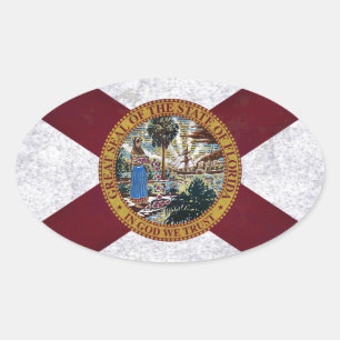 FLAG OF THE FLÓRIDA OVAL STICKER