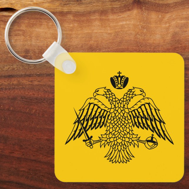 Flag of the Greek Orthodox Church Key Ring (Front)