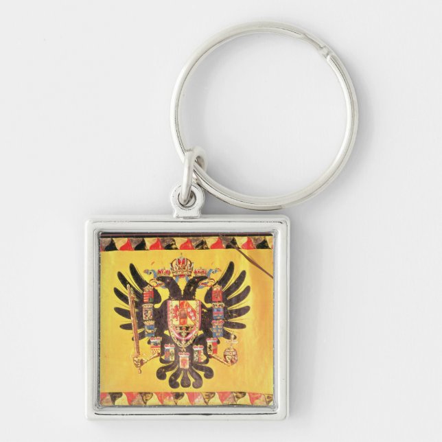 Flag of the Imperial Habsburg Dynasty, c.1700 Key Ring (Front)