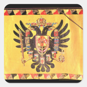 Flag of the Imperial Habsburg Dynasty, c.1700 Square Sticker