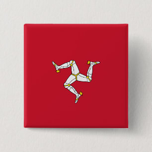 Flag of the Isle of Man 15 Cm Square Badge