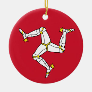 Flag of the Isle of Man Ceramic Ornament