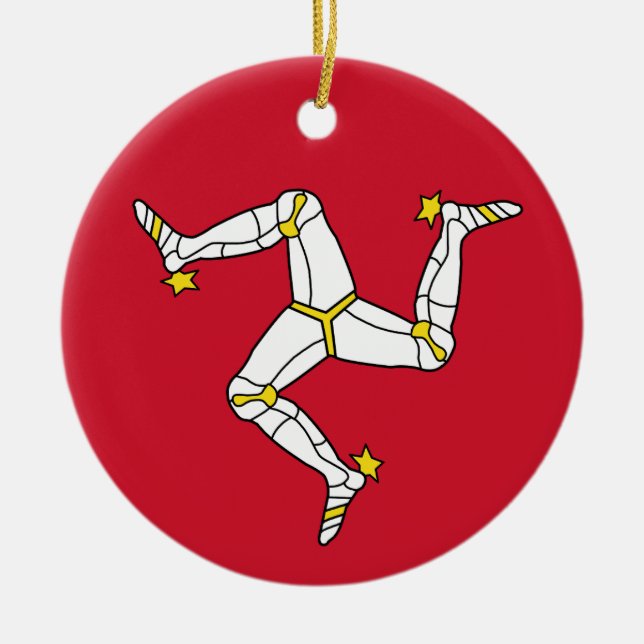 Flag of the Isle of Man Ceramic Ornament (Front)