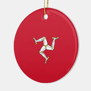 Flag of the Isle of Man Ceramic Ornament