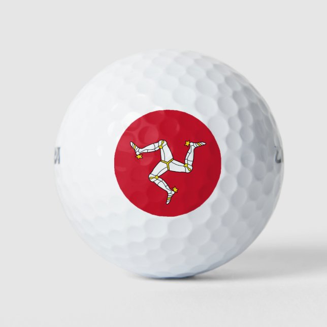Flag of the Isle of Man Golf Balls (Front)