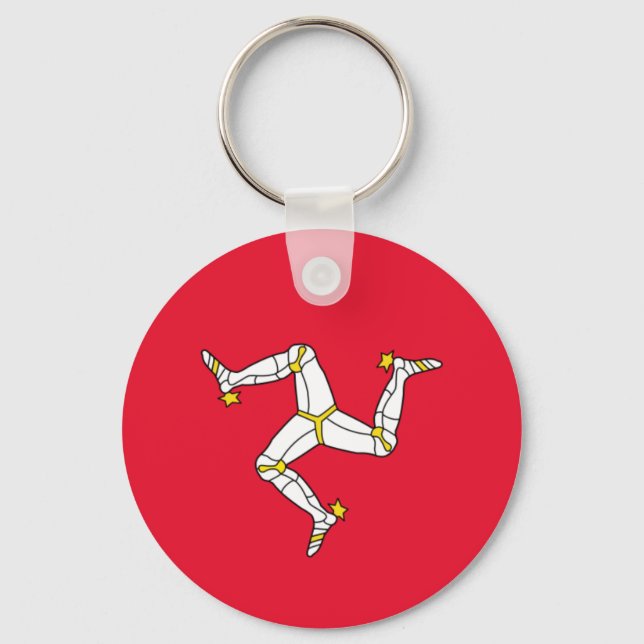 Flag of The Isle of Man Key Ring (Front)