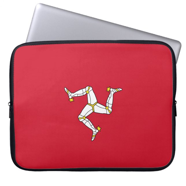 Flag of the Isle of Man Laptop Sleeve (Front)