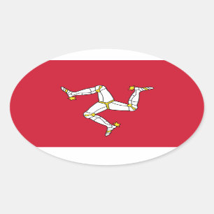 Flag of the Isle of Man Oval Sticker