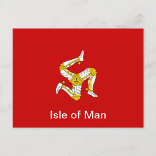 Flag of  the Isle of Man Postcard
