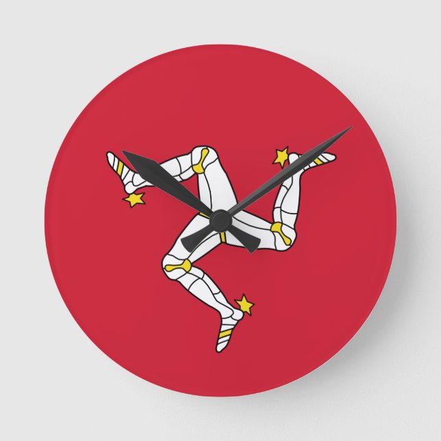 Flag of  the Isle of Man Wall Clock (Front)