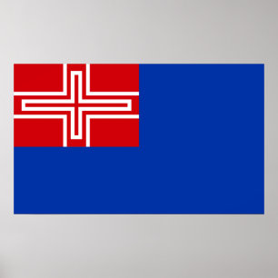Flag of the Kingdom of Sardinia (1816-1848) Poster