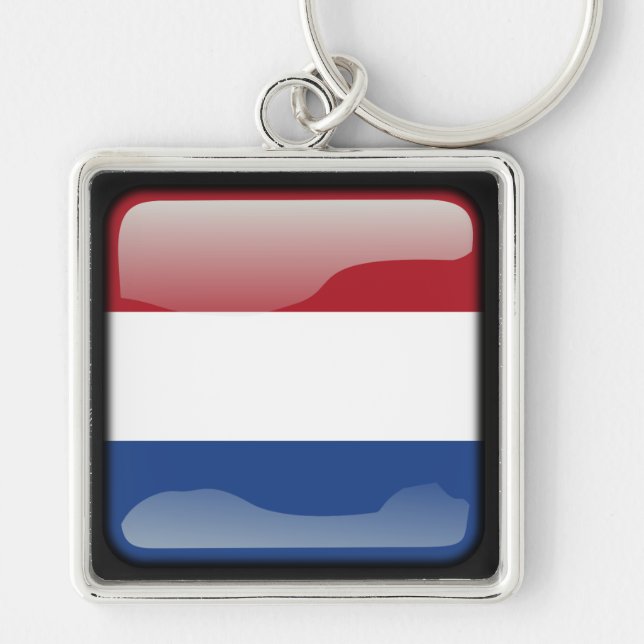 Flag of the Netherlands Key Ring (Front)