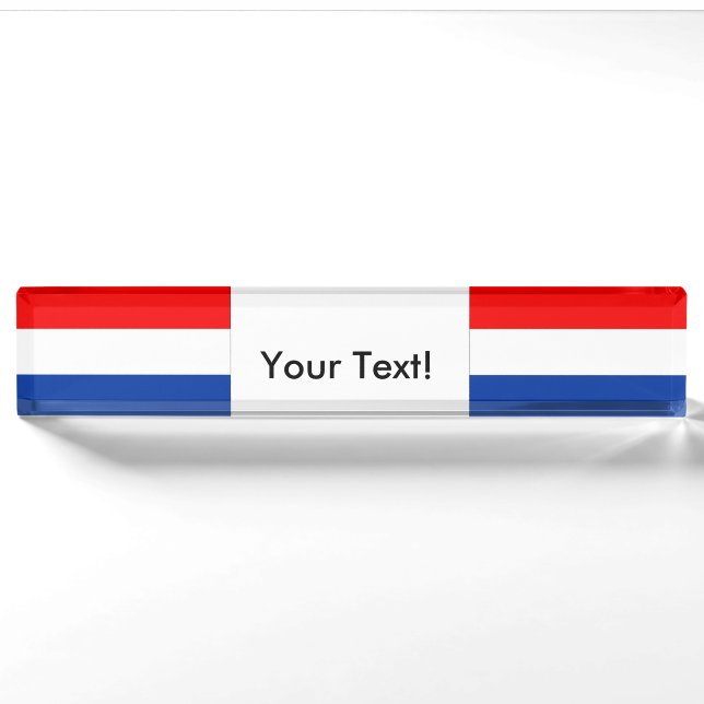 Flag of The Netherlands Nameplate (Front)