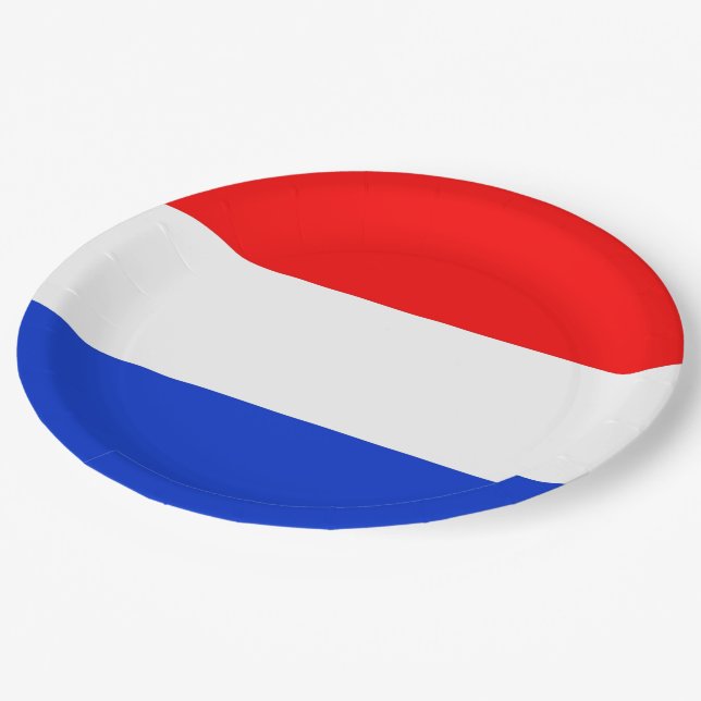 Flag of the Netherlands Plate (Angled)