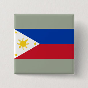 Flag of the Philippines 15 Cm Square Badge