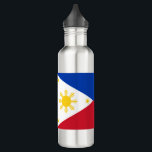 Flag of the Philippines 710 Ml Water Bottle<br><div class="desc">This design features the national flag of the Philippines (officially known as the Republic of the Philippines), which is an archipelagic country in Southeast Asia. The Philippines is located in the western Pacific Ocean, and it consists of almost 8, 000 islands that are broadly categorised under three main geographical divisions...</div>
