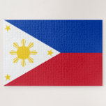 Flag of the Philippines Jigsaw Puzzle<br><div class="desc">This design features the national flag of the Philippines (officially known as the Republic of the Philippines), which is an archipelagic country in Southeast Asia. The Philippines is located in the western Pacific Ocean, and it consists of almost 8, 000 islands that are broadly categorised under three main geographical divisions...</div>