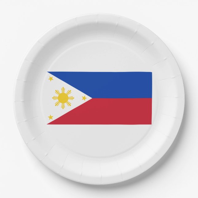 Flag of the Philippines Paper Plate (Front)